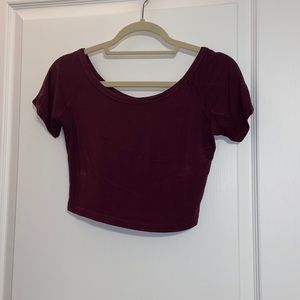Maroon crop top